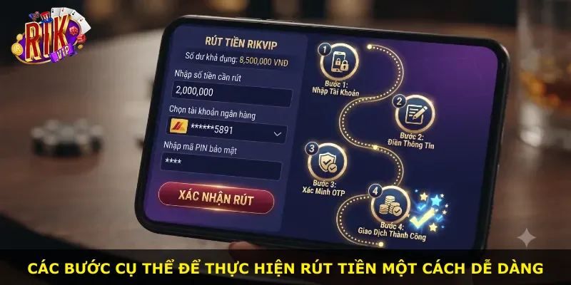 Các bước cụ thể để thực hiện rút tiền một cách dễ dàng