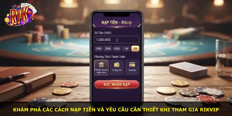 Khám phá các cách nạp tiền và yêu cầu cần thiết khi tham gia Rikvip