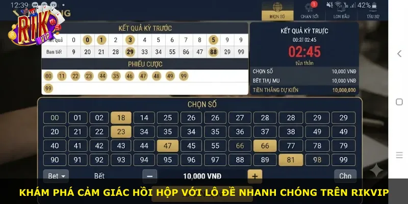 Khám phá cảm giác hồi hộp với lô đề nhanh chóng trên Rikvip