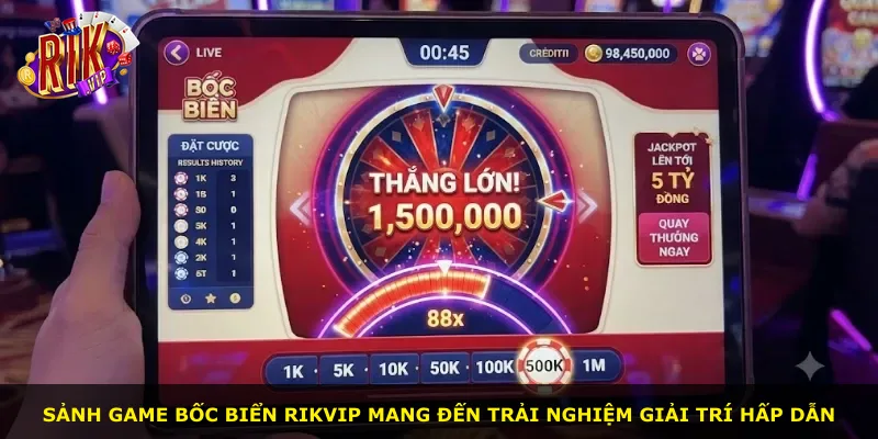 Sảnh game Bốc Biển Rikvip mang đến trải nghiệm giải trí hấp dẫn