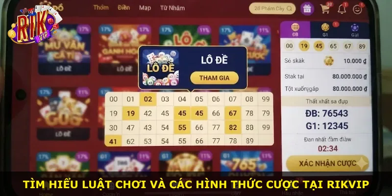 Tìm hiểu luật chơi và các hình thức cược tại Rikvip